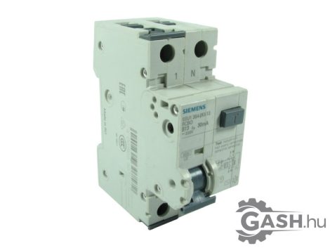 Kismegszakító, SIEMENS 5SU1354-0KK13 RCBO B 13A, 2 pólusú, 10kA 