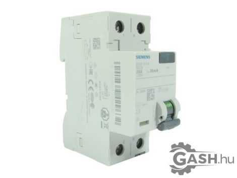 Védőkapcsoló, SIEMENS 5SV3 312-6 RCCB A 25A, 2 pólusú, 10kA 