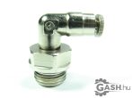   Dugaszolható menetes L gyorscsatlakozó, Camozzi 6522 4-1/4 G1/4-4 mm 