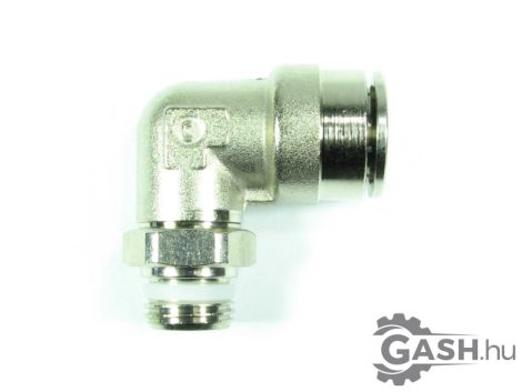 Dugaszolható menetes L gyorscsatlakozó, Camozzi S6520 12-1/4 G1/4-12 mm 