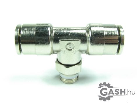 Dugaszolható menetes T gyorscsatlakozó, Camozzi S6430 8-1/8 G1/8-8 mm 