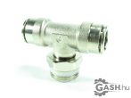   Dugaszolható menetes T gyorscsatlakozó, Camozzi S6430 12-1/2 G1/2-12 mm 