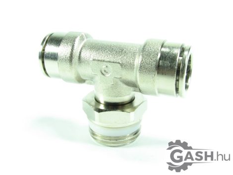Dugaszolható menetes T gyorscsatlakozó, Camozzi S6430 12-1/2 G1/2-12 mm 