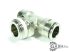 Dugaszolható menetes T gyorscsatlakozó, Camozzi S6430 12-1/2 G1/2-12 mm 
