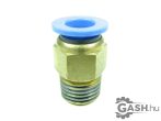   Dugaszolható menetes gyorscsatlakozó, Easun EPC 8-03 R1/4-8 mm sárgaréz 