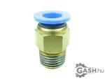   Dugaszolható menetes gyorscsatlakozó, Easun EPC 8-03 R1/4-8 mm sárgaréz 