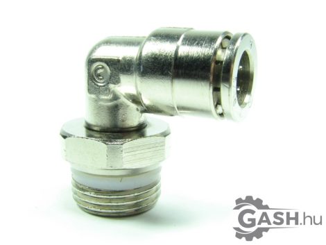 Dugaszolható menetes L gyorscsatlakozó, Camozzi S6520 8-3/8 G3/8-10 mm 