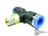 Dugaszolható menetes T gyorscsatlakozó, SPC PT 5/16-R01 R1/8-8 mm Dugaszolható menetes T gyorscsatlakozó, SPC PT 5/16-R01 R1/8-8 mm